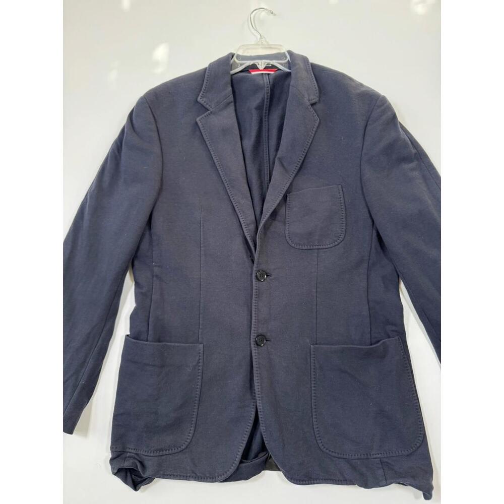 Hugo Boss Knit Blazer Fraser Navy Casual Cotton Stretch Jacket Men’s 40R